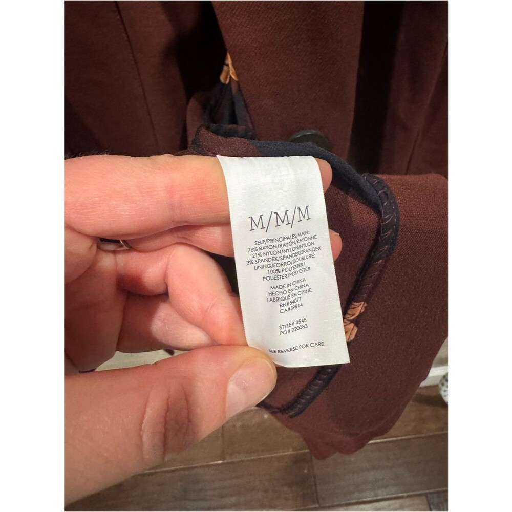 CABI Long Boss Jacket and top Style 3545 Burgandy Size MED - Picture 6 of 13